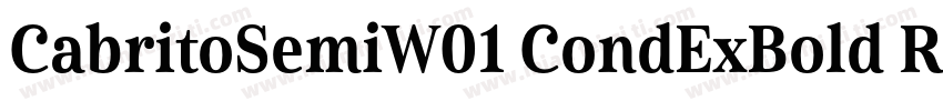 CabritoSemiW01 CondExBold Regular字体转换